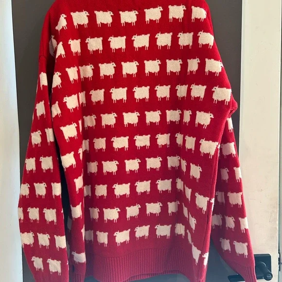 Rowing Blazers Red and White Sheep Sweater - Picture 6 of 7
